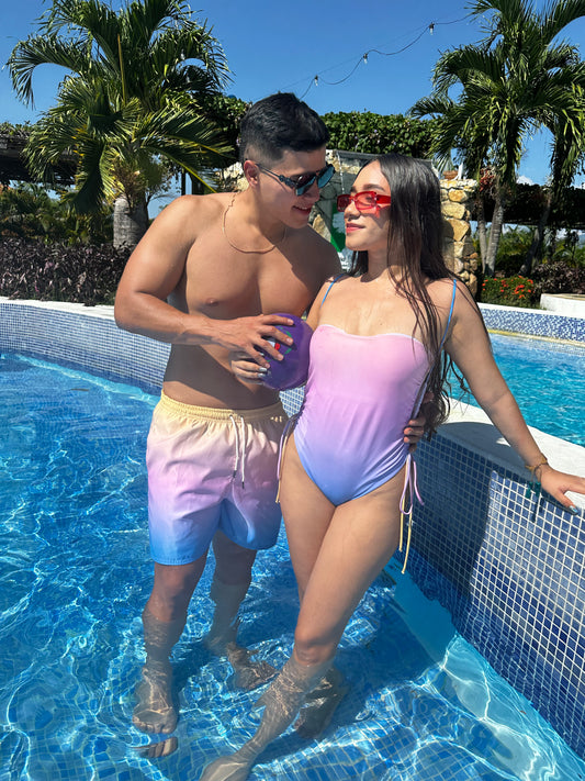 Degrade amarillo, rosa y azul