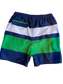 PANTALONETA AZUL OSCURO CON FRANJAS BLANCAS Y VERDES