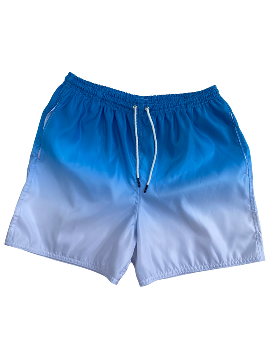 PANTALONETA DEGRADE AZUL CON BLANCO