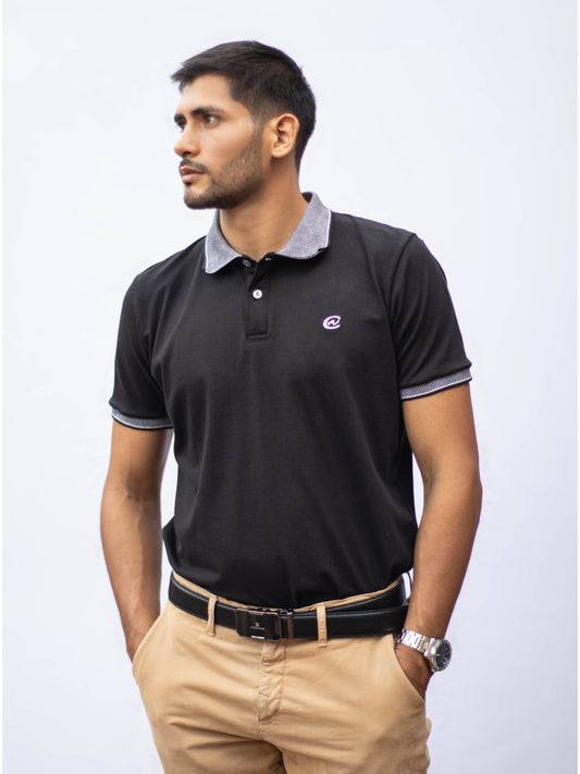 CAMISETA POLO NEGRA