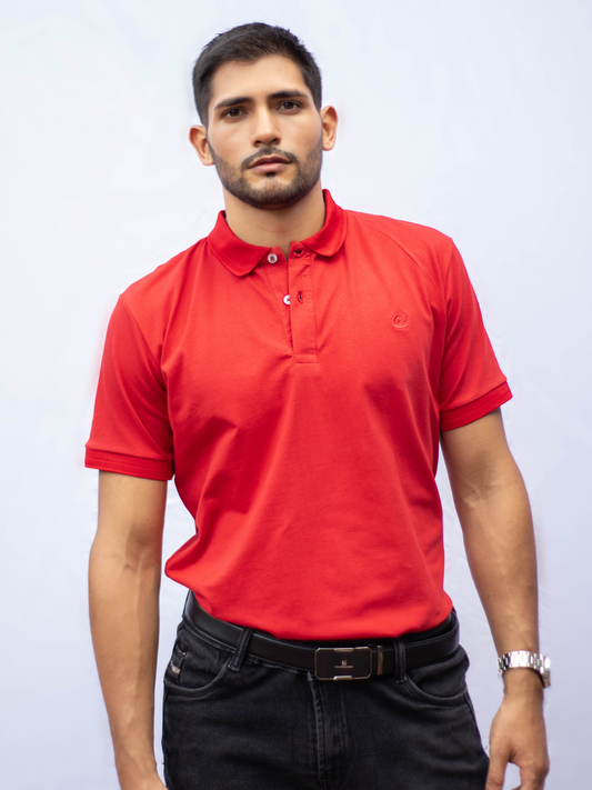 POLO FONDO ENTERO ROJO