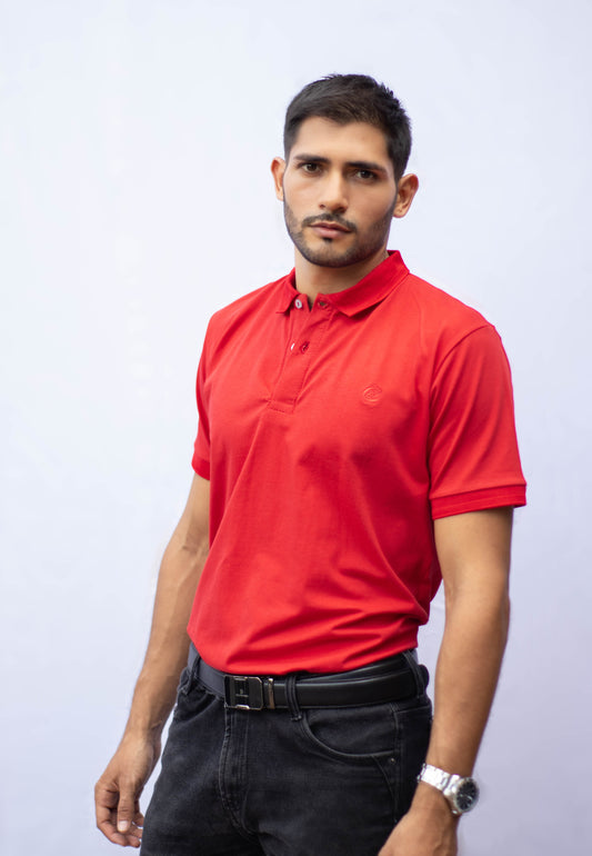 POLO FONDO ENTERO ROJO