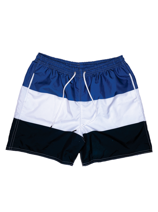 PANTALONETA AZUL CON NEGRO Y BLANCO